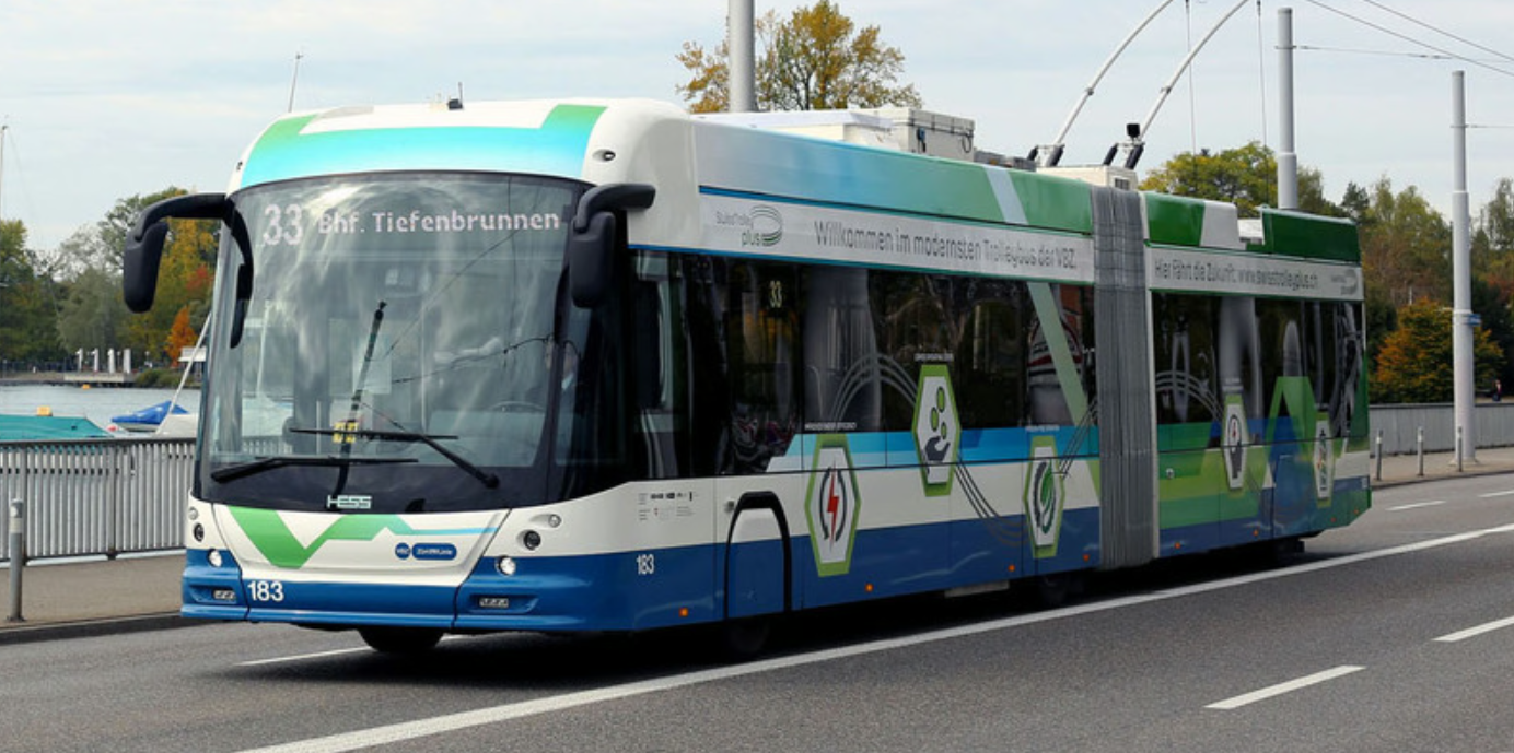 An Electric Bus in Switzerland